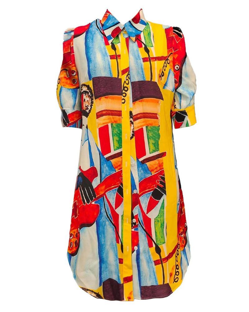 Coastal Canvas Shirt Dress