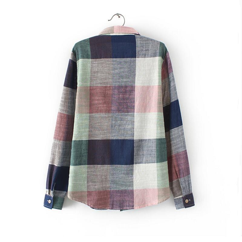 Vintage Patchwork Plaid Shirt