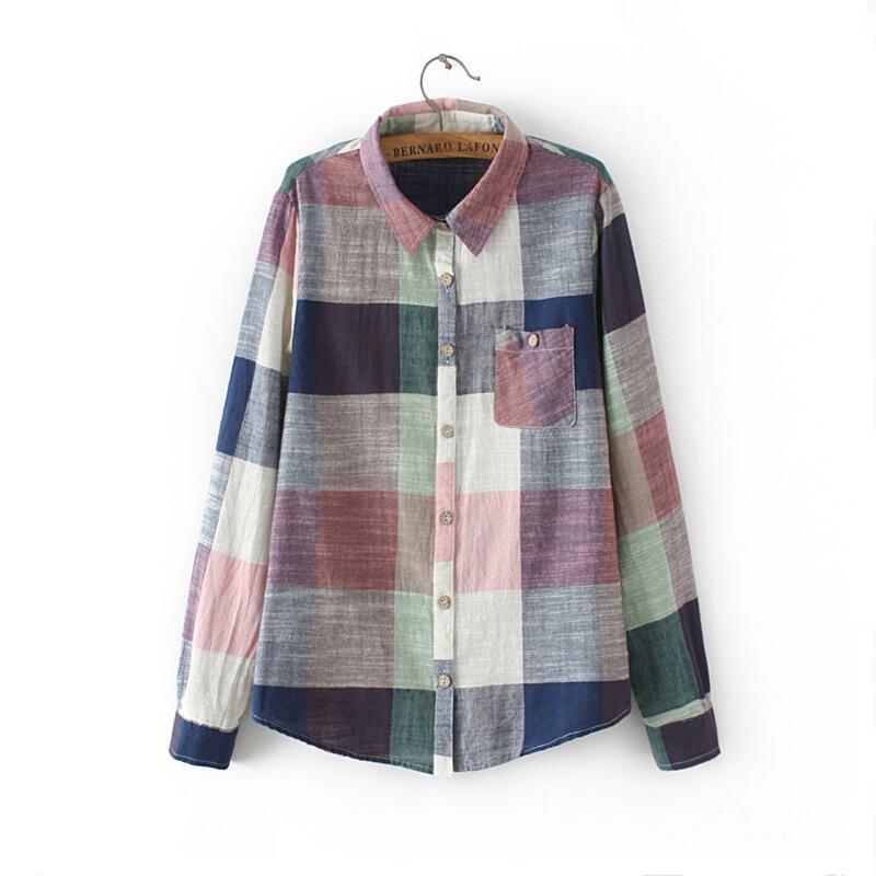 Vintage Patchwork Plaid Shirt