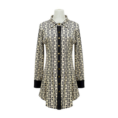 Urban Luxe Graphic Shirt Dress
