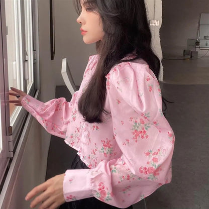 Pink Poise Puff Sleeve Blouse