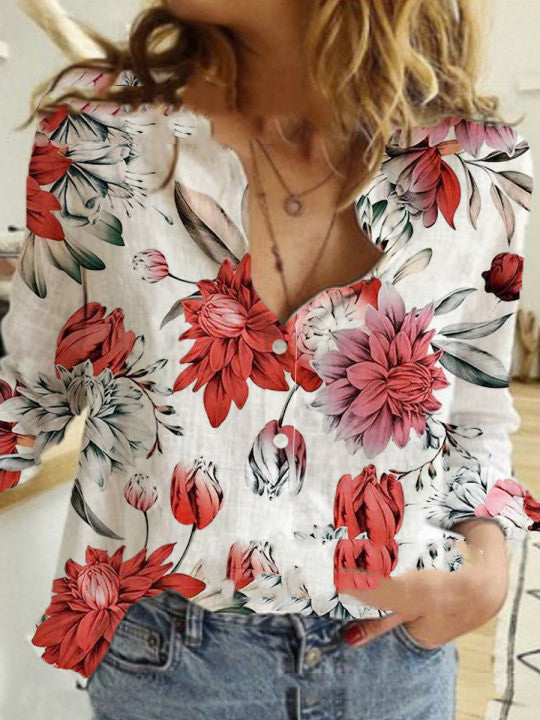 Boho Bloom Button-Up Shirt