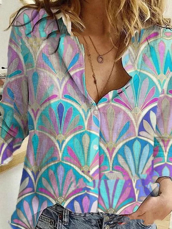 Boho Bloom Button-Up Shirt