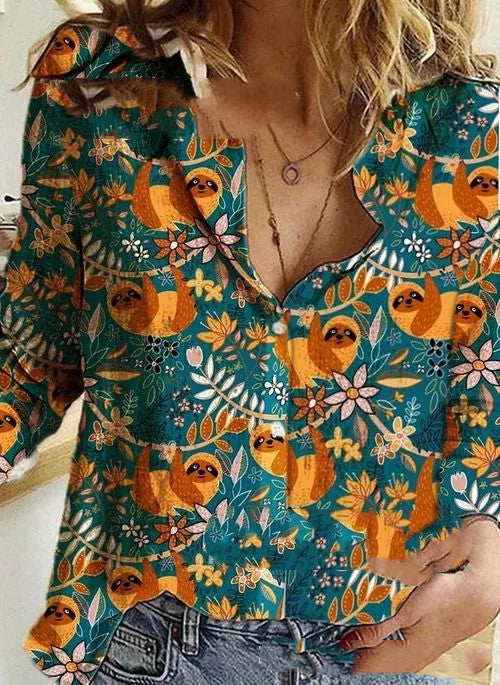 Boho Bloom Button-Up Shirt