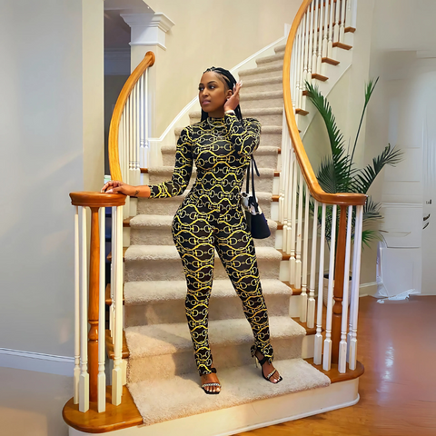 Jungle Luxe Zip Jumpsuit