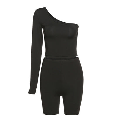 AsymFlex One-Shoulder Set