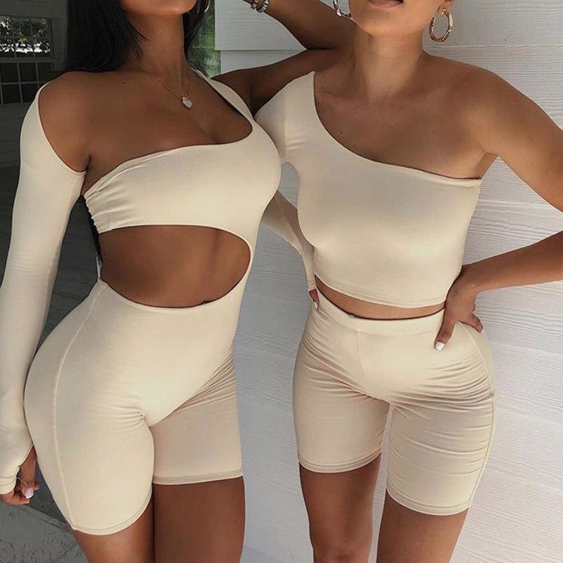 AsymFlex One-Shoulder Set