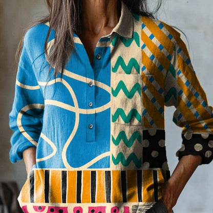 Rhythm &amp; Hue Collared Top