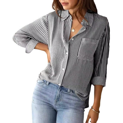 Everyday Stripe Button-Up Shirt