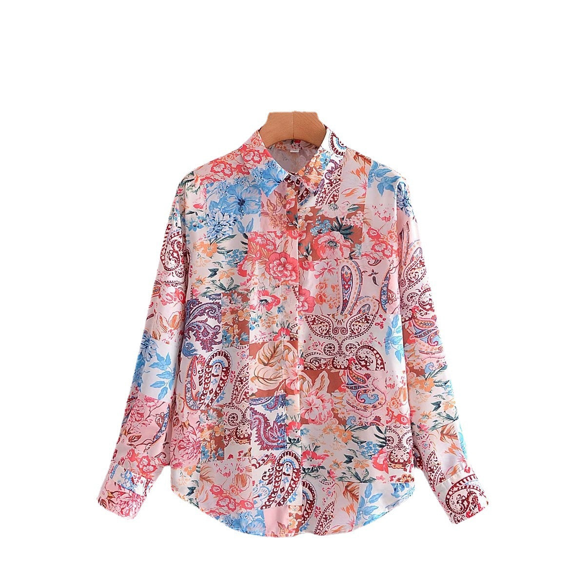 Whimsical Bloom Button-Up Shirt