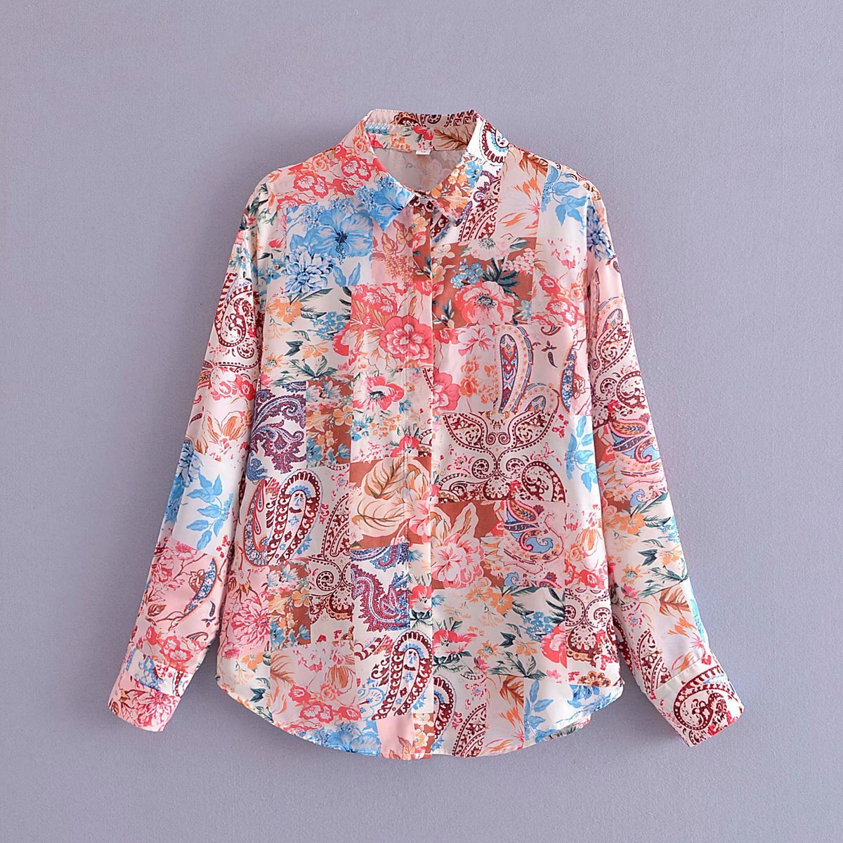 Whimsical Bloom Button-Up Shirt