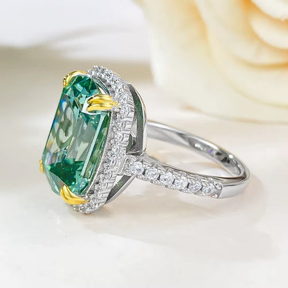 10*14MM Tourmaline Gemstone Vintage 925 Sterling Silver Wedding Ring for Women Fine Jewelry Anniversary Gifts Wholesale