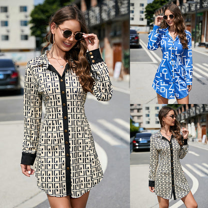 Urban Luxe Graphic Shirt Dress