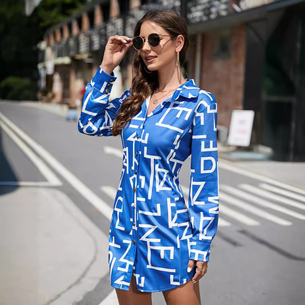 Urban Luxe Graphic Shirt Dress