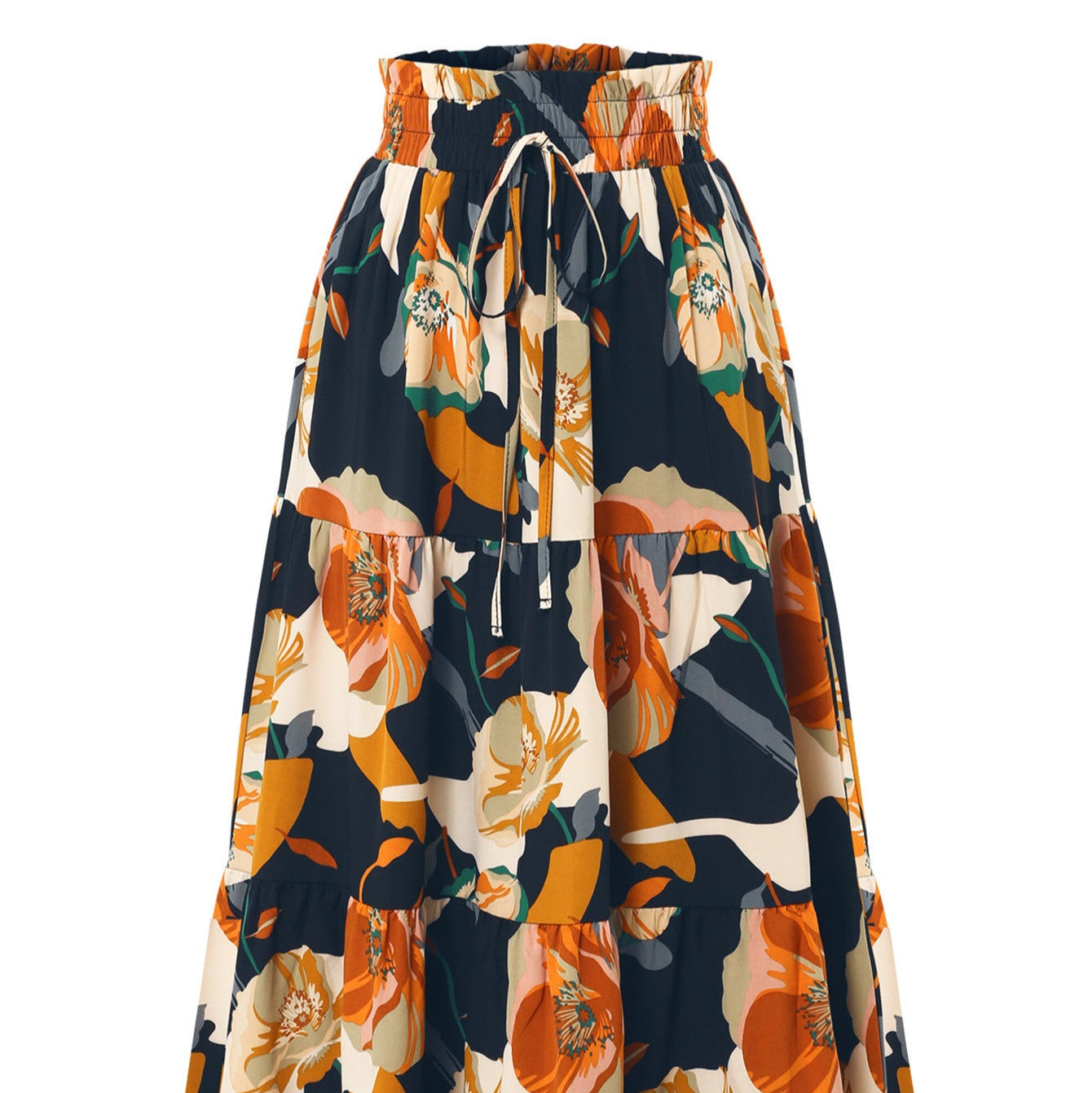 BloomSwing Floral Midi Skirt