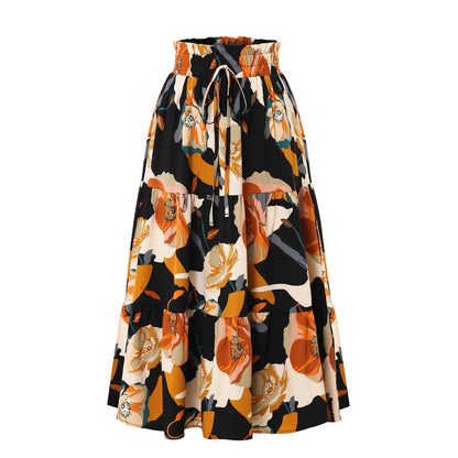 BloomSwing Floral Midi Skirt
