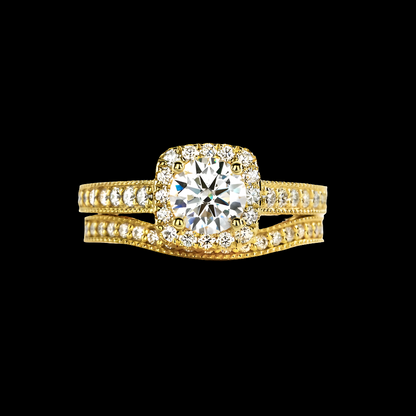 14K Gold & 1 Carat  Moissanite Diamond Ring