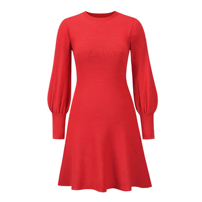 Balloon Sleeve Knit Dress