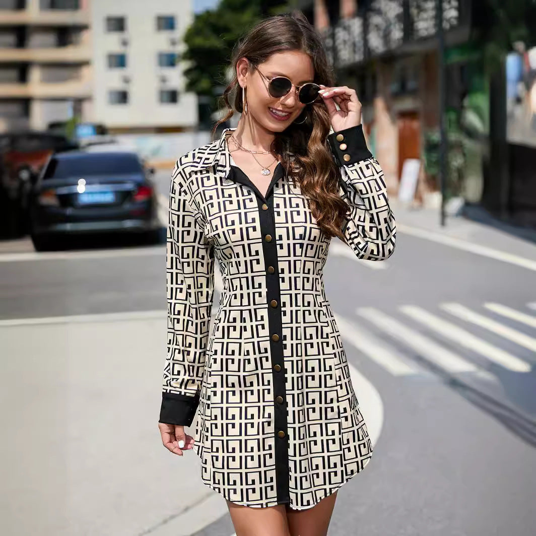 Urban Luxe Graphic Shirt Dress