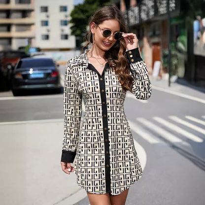 Urban Luxe Graphic Shirt Dress