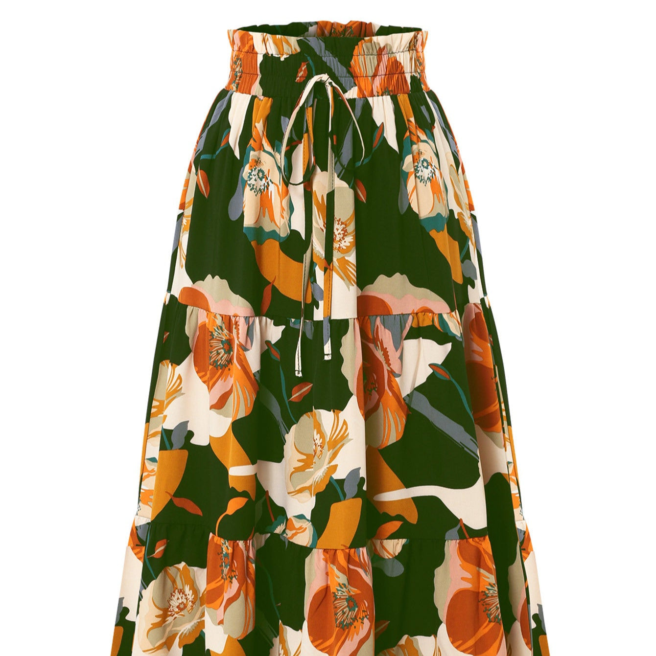 BloomSwing Floral Midi Skirt