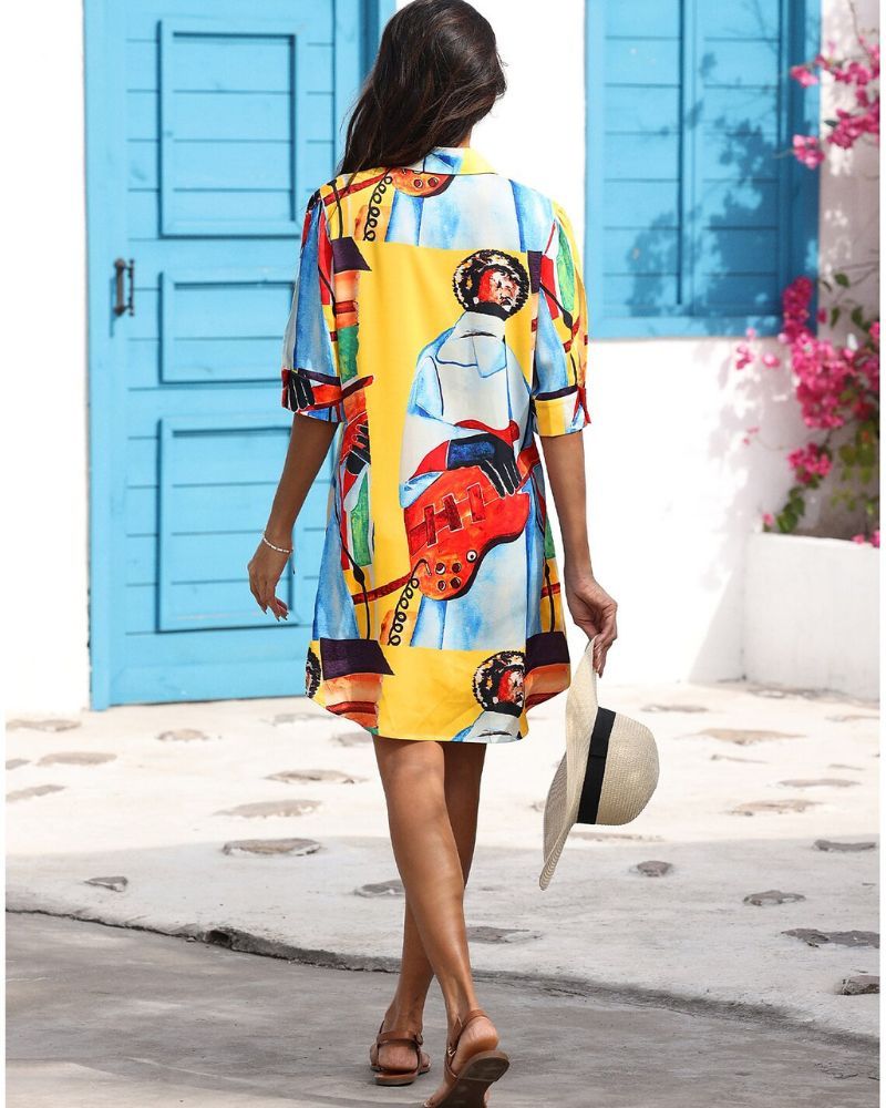 Coastal Canvas Shirt Dress