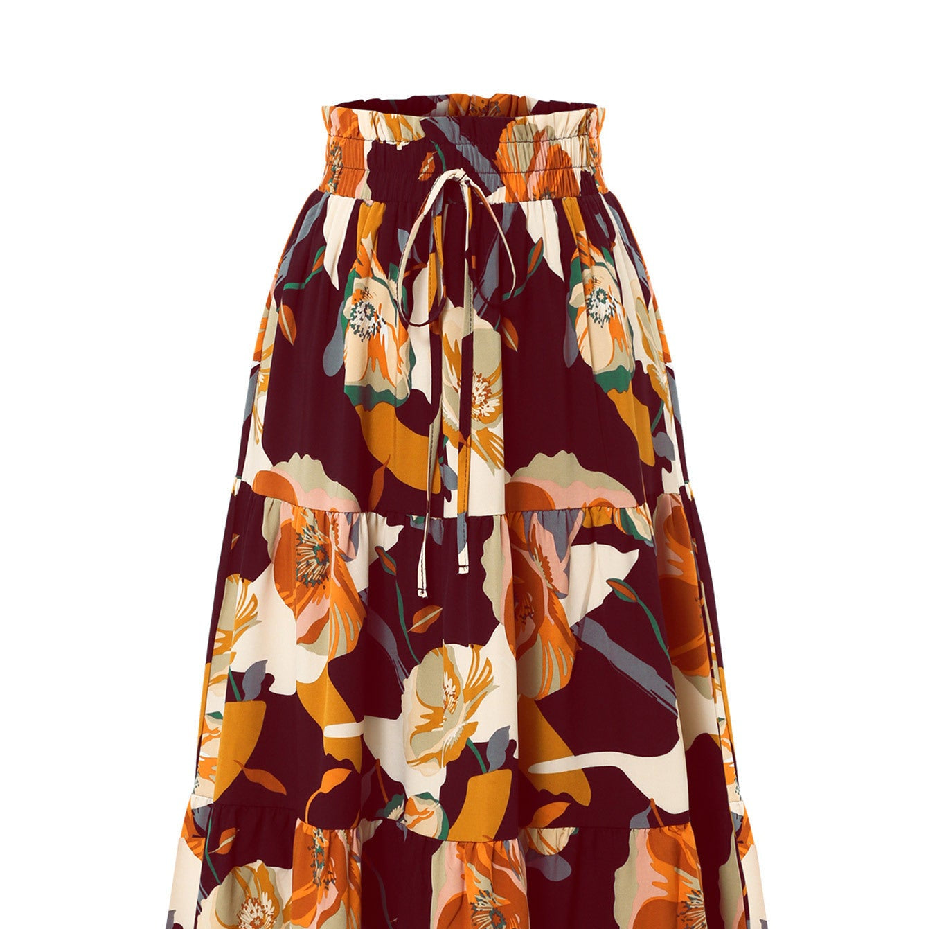 BloomSwing Floral Midi Skirt