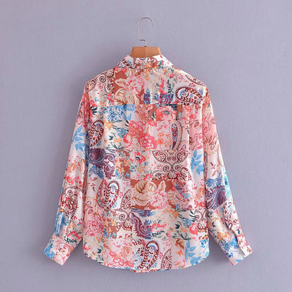 Whimsical Bloom Button-Up Shirt